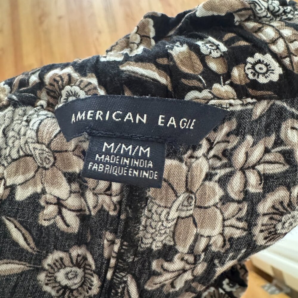 American Eagle Patterned Wide Leg Pull On Pant - image 3